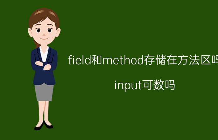 field和method存储在方法区吗 input可数吗？